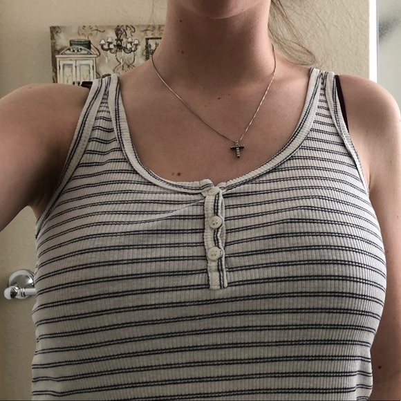 BRANDY MELVILLE cropped ribbed striped tank - Picture 3 of 3